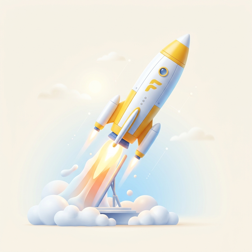 TallyPrime 7.0 Upgrade Rocket Illustration